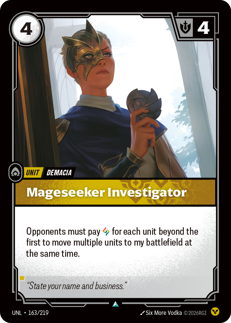 Mageseeker Investigator UNL-163 - Riftbound Standard Art, English reference artwork