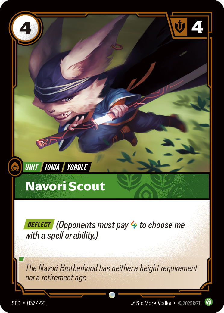 Navori Scout SFD-037 - Riftbound Standard Art, English reference artwork