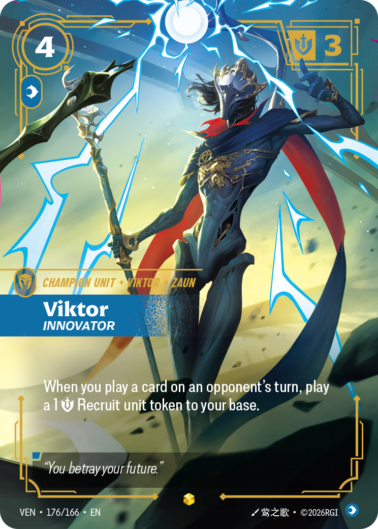 Viktor, Innovator (Overnumbered) VEN-176 - Riftbound Overnumbered, English reference artwork