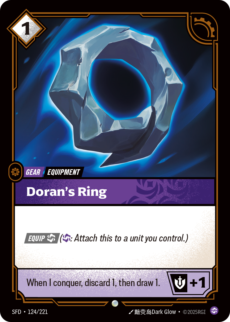 Doran's Ring SFD-124 - Riftbound Standard Art, English reference artwork