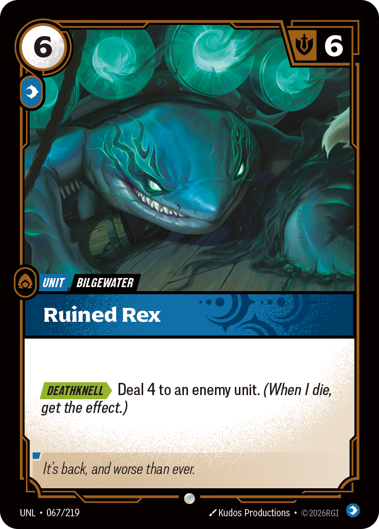 Ruined Rex UNL-067 - Riftbound Standard Art, English reference artwork