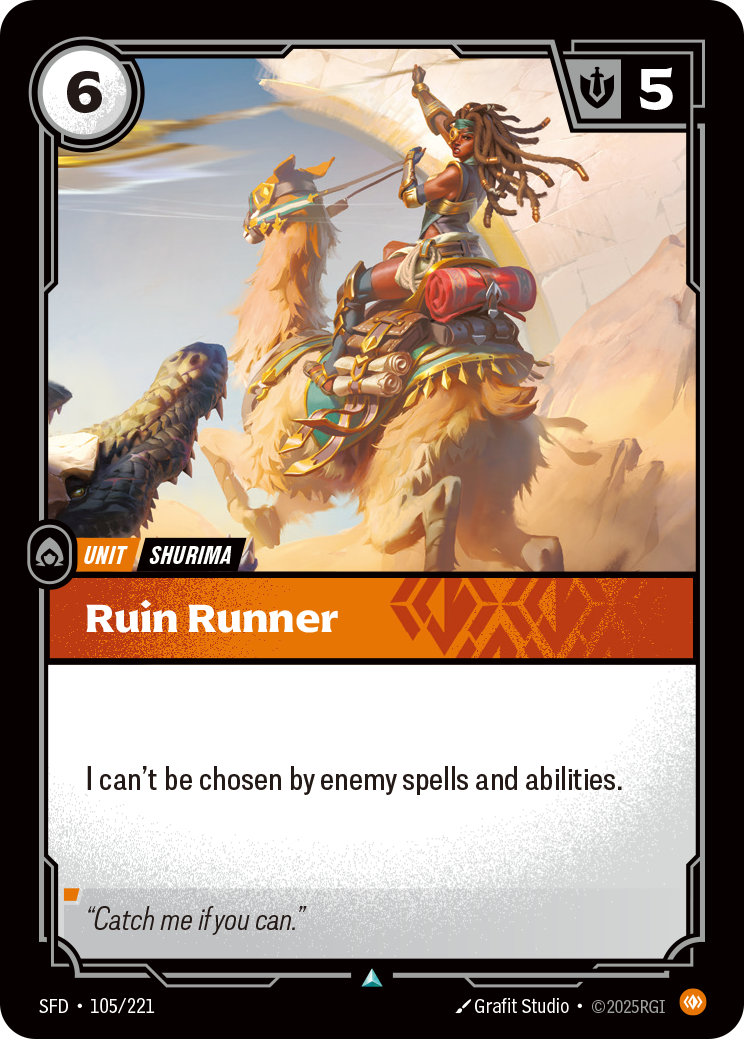 Ruin Runner SFD-105 - Riftbound Standard Art, English reference artwork