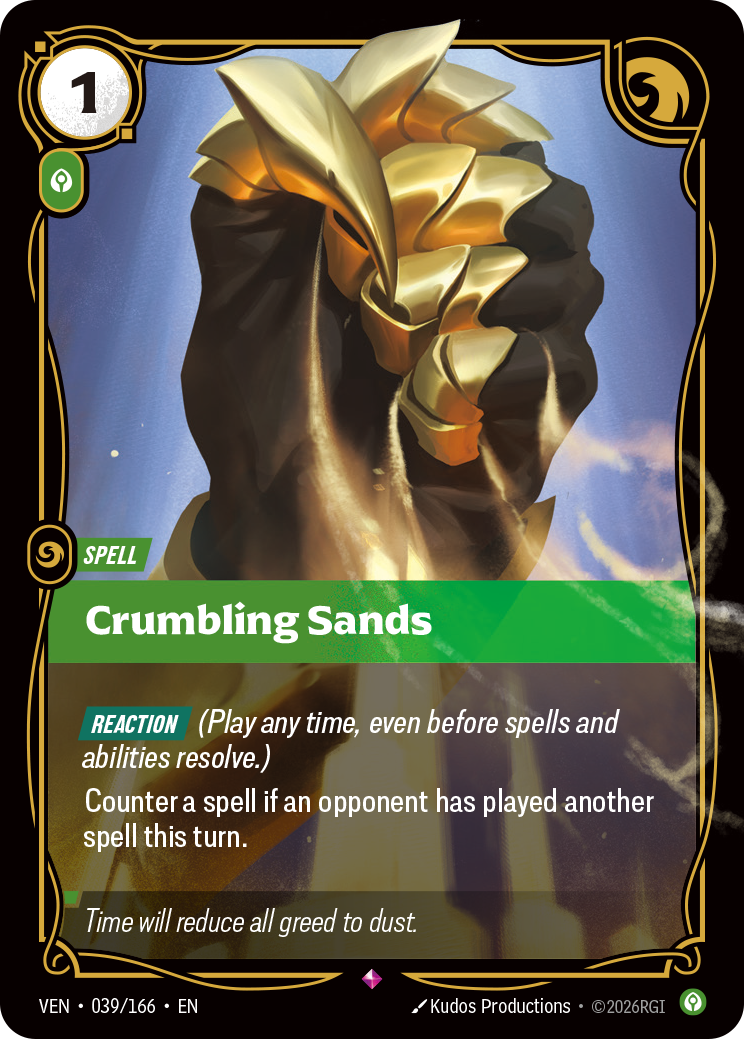 Crumbling Sands VEN-039 - Riftbound Standard Art, English reference artwork