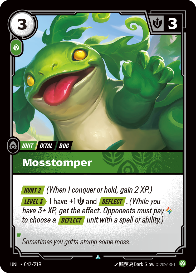 Mosstomper UNL-047 - Riftbound Standard Art, English reference artwork
