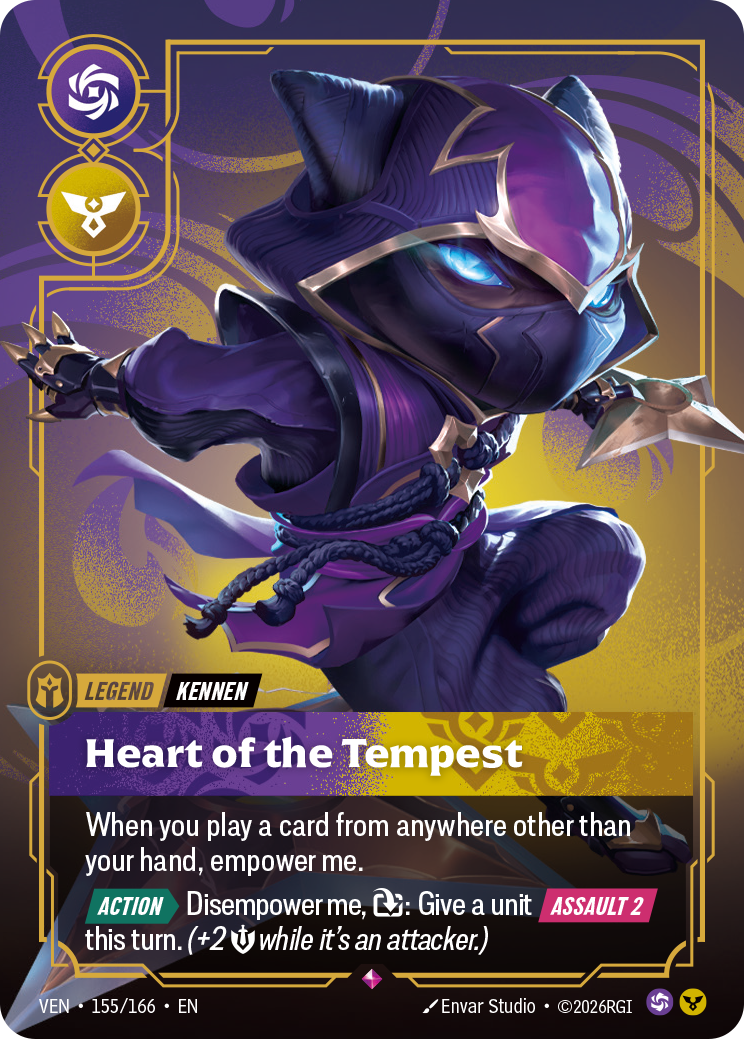 Kennen, Heart of the Tempest VEN-155 - Riftbound Standard Art, English reference artwork