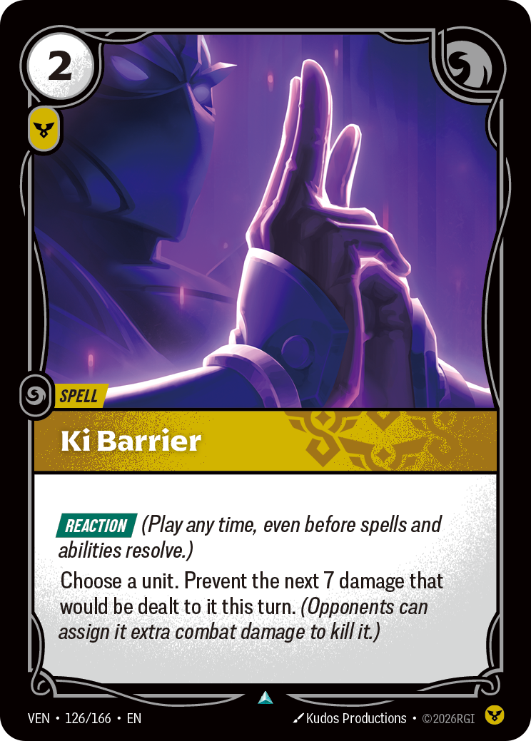 Ki Barrier VEN-126 - Riftbound Standard Art, English reference artwork
