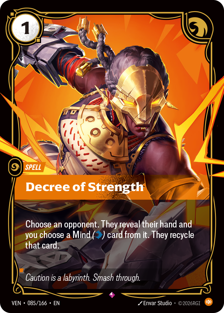 Decree of Strength VEN-085 - Riftbound Standard Art, English reference artwork