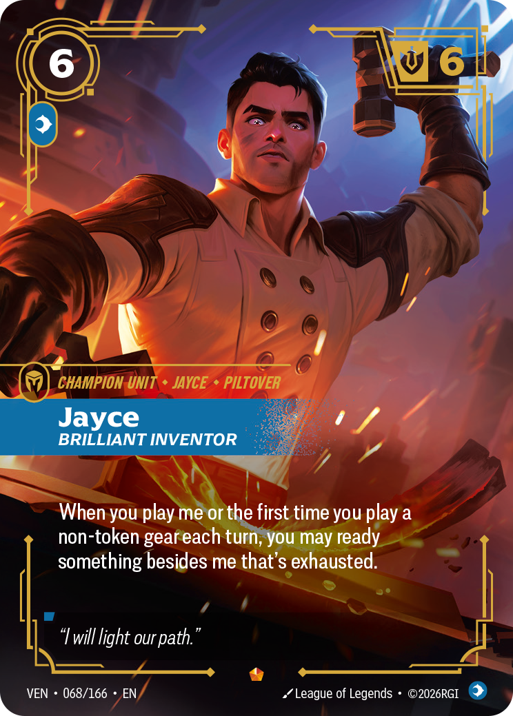 Jayce, Brilliant Inventor VEN-068 - Riftbound Standard Art, English reference artwork
