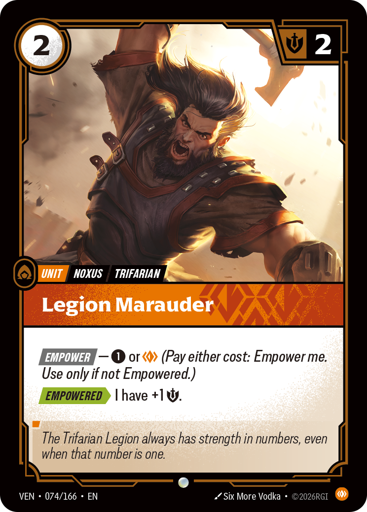 Legion Marauder VEN-074 - Riftbound Standard Art, English reference artwork