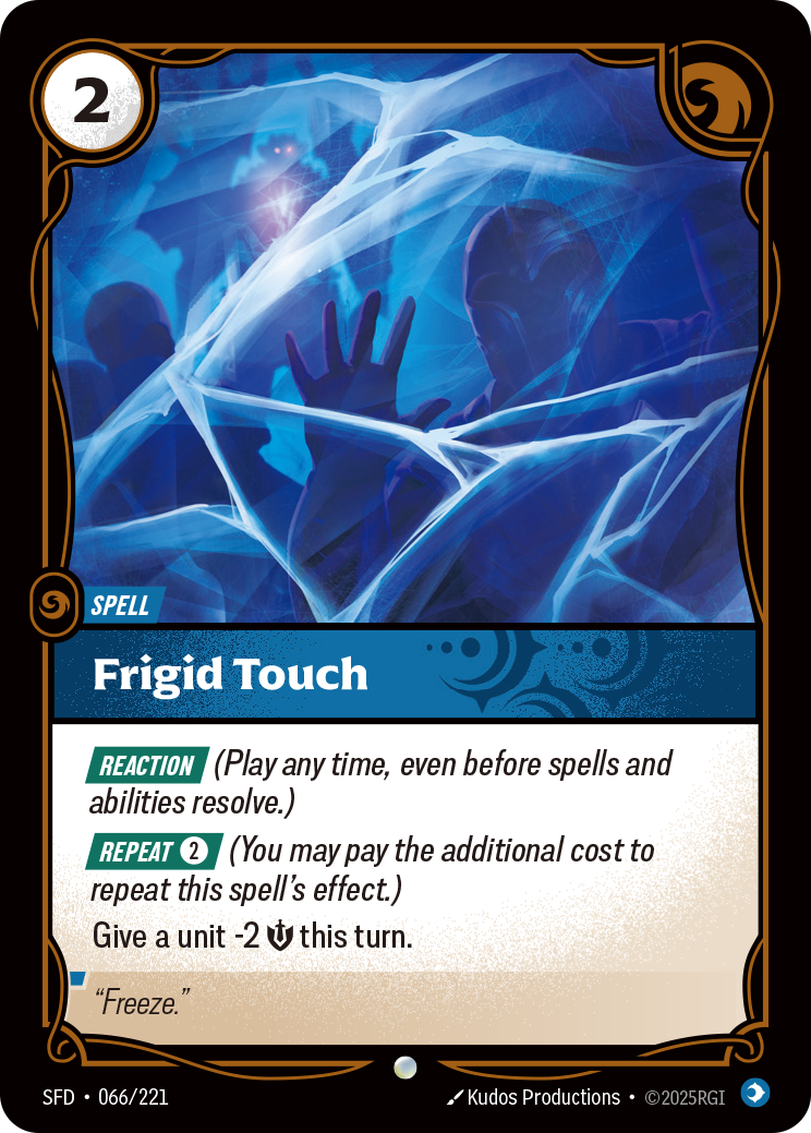 Frigid Touch SFD-066 - Riftbound Standard Art, English reference artwork