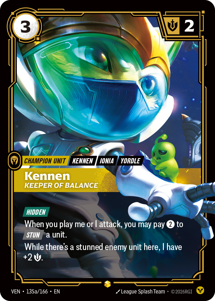 Kennen, Keeper of Balance (Alternate Art) VEN-135A - Riftbound Alternate Art, English reference artwork