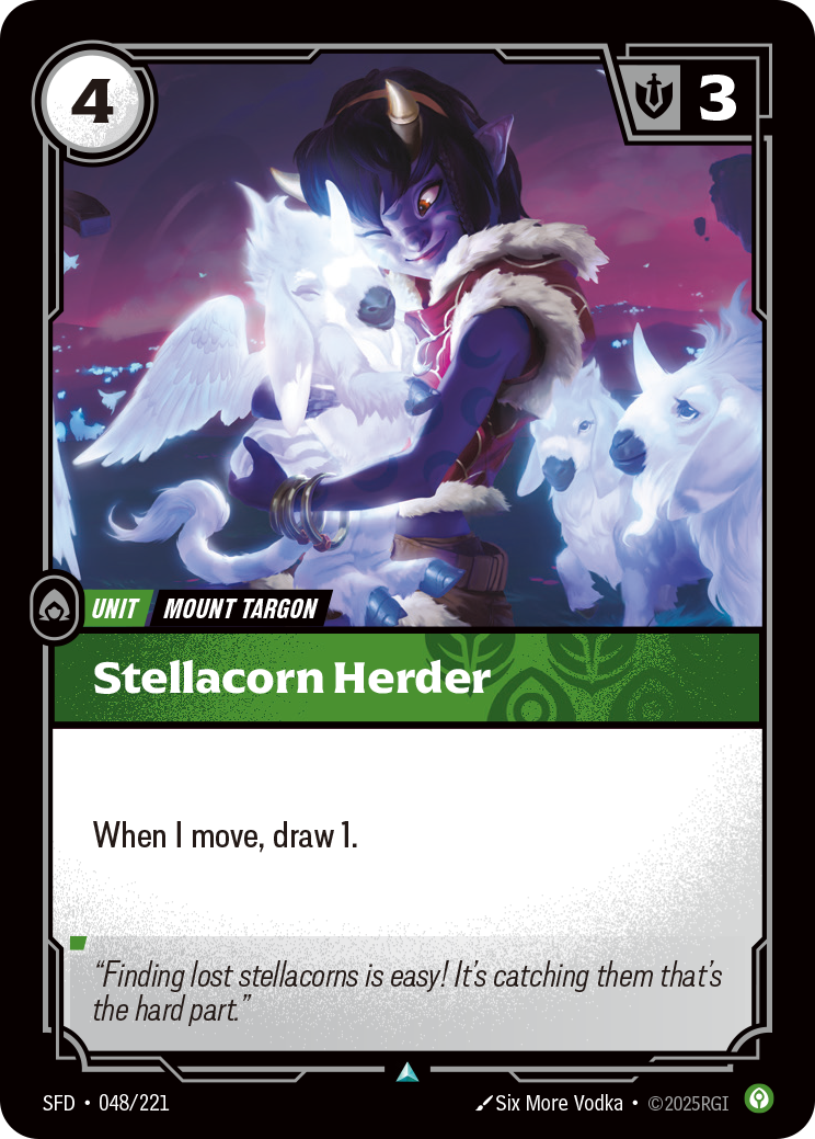Stellacorn Herder SFD-048 - Riftbound Standard Art, English reference artwork