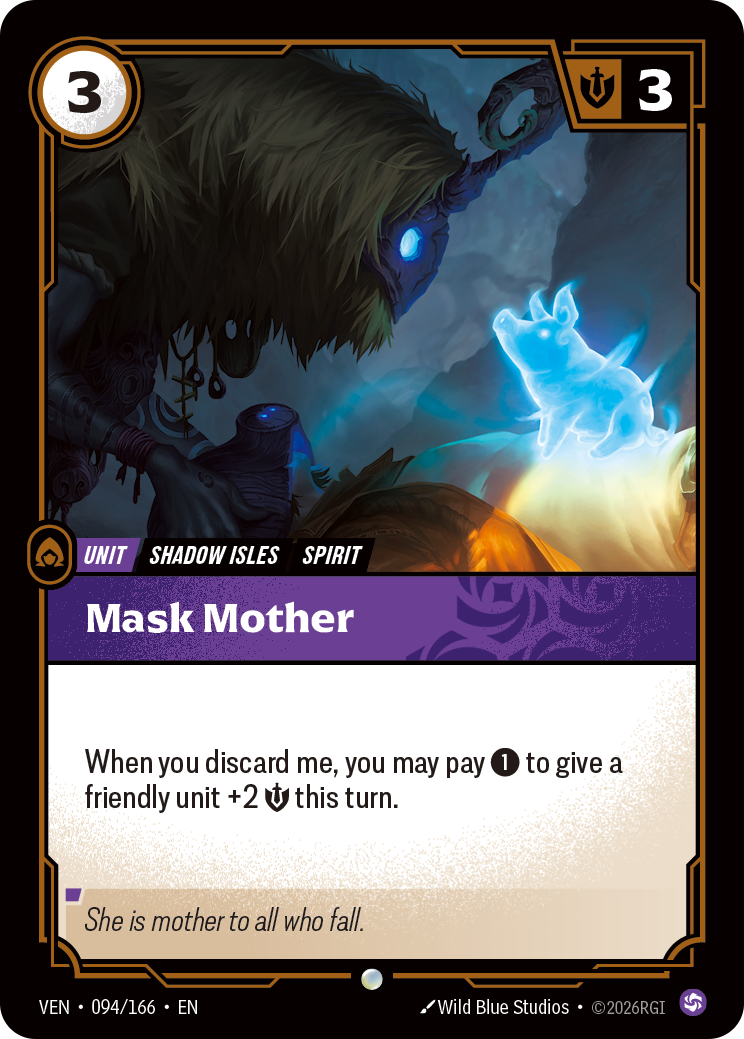 Mask Mother VEN-094 - Riftbound Standard Art, English reference artwork