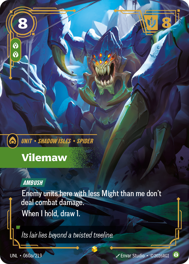 Vilemaw (Alternate Art) UNL-060A - Riftbound Alternate Art, English reference artwork