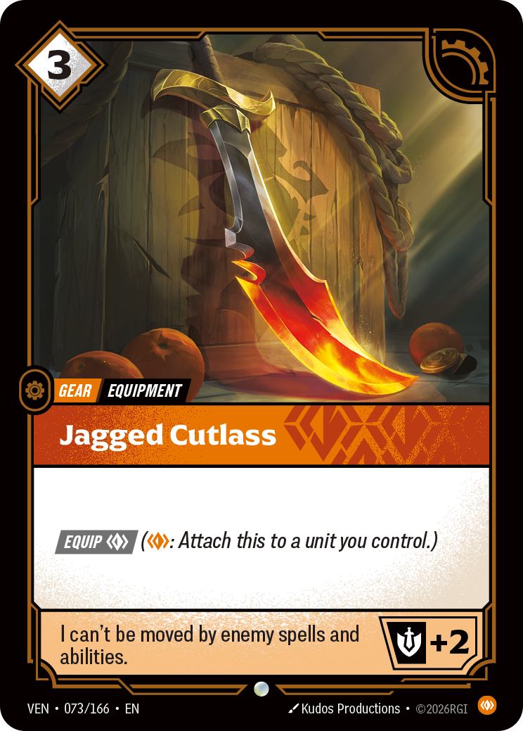 Jagged Cutlass VEN-073 - Riftbound Standard Art, English reference artwork