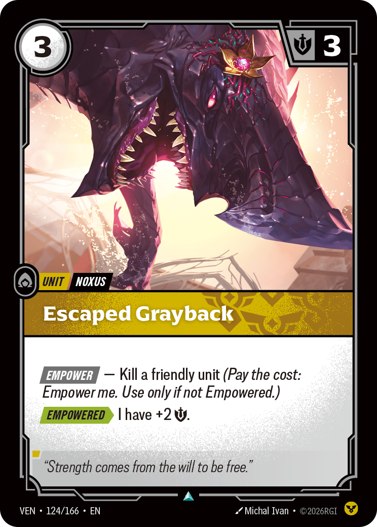 Escaped Grayback VEN-124 - Riftbound Standard Art, English reference artwork