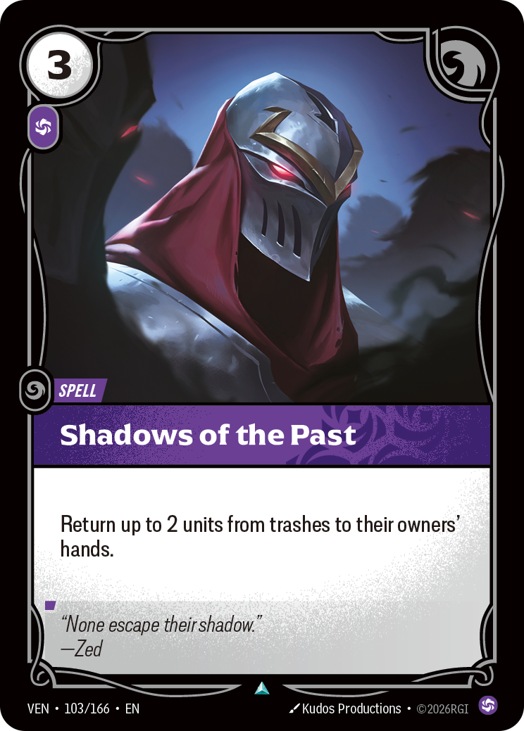 Shadows of the Past VEN-103 - Riftbound Standard Art, English reference artwork