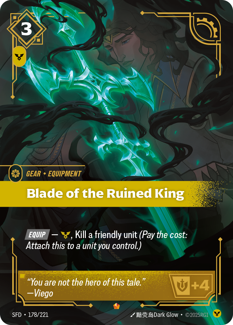 Blade of the Ruined King SFD-178 - Riftbound Standard Art, English reference artwork