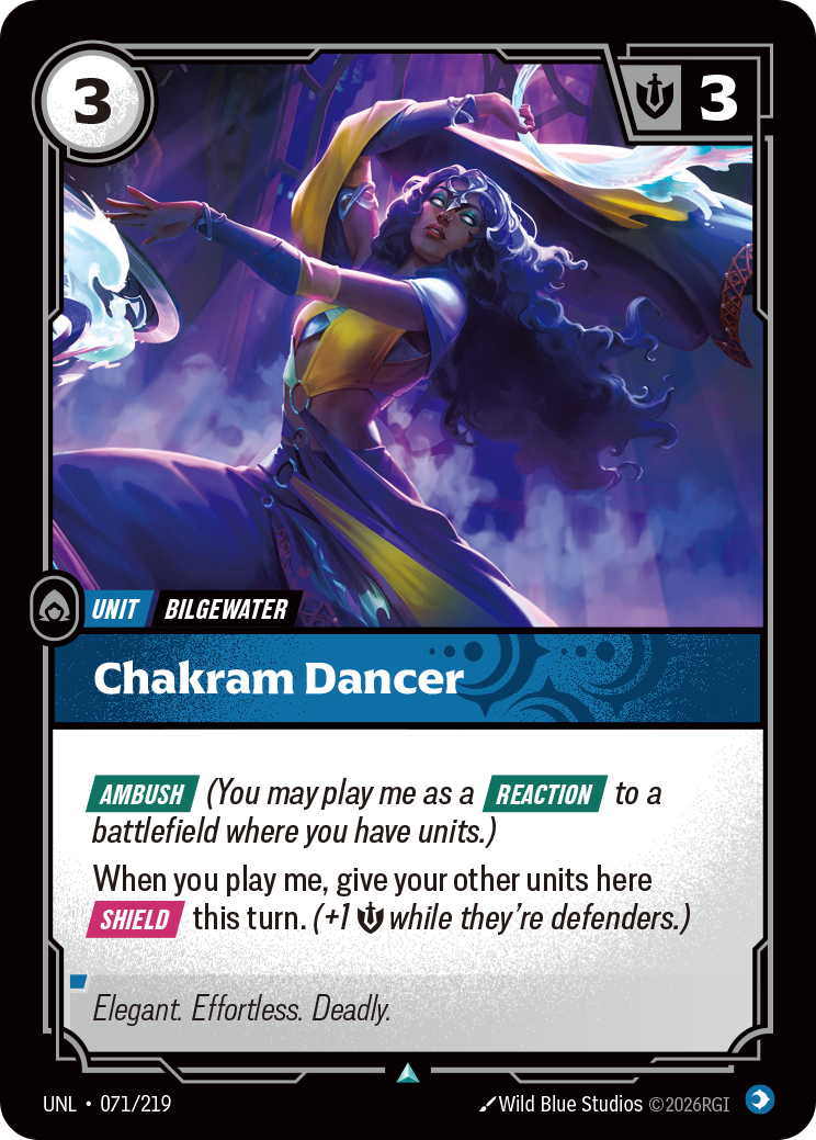 Chakram Dancer UNL-071 - Riftbound Standard Art, English reference artwork