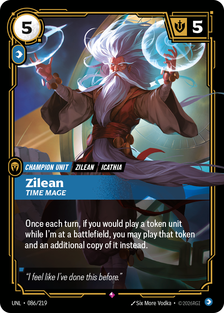 Zilean, Time Mage UNL-086 - Riftbound Standard Art, English reference artwork