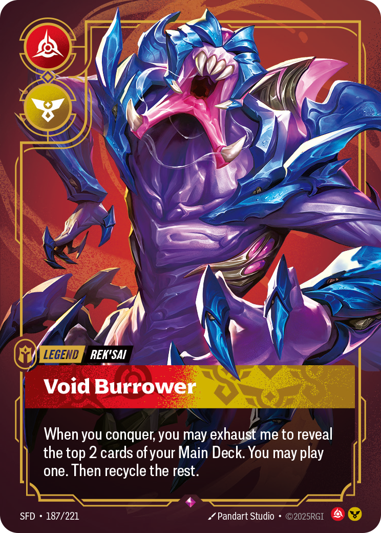 Rek'sai, Void Burrower SFD-187 - Riftbound Standard Art, English reference artwork