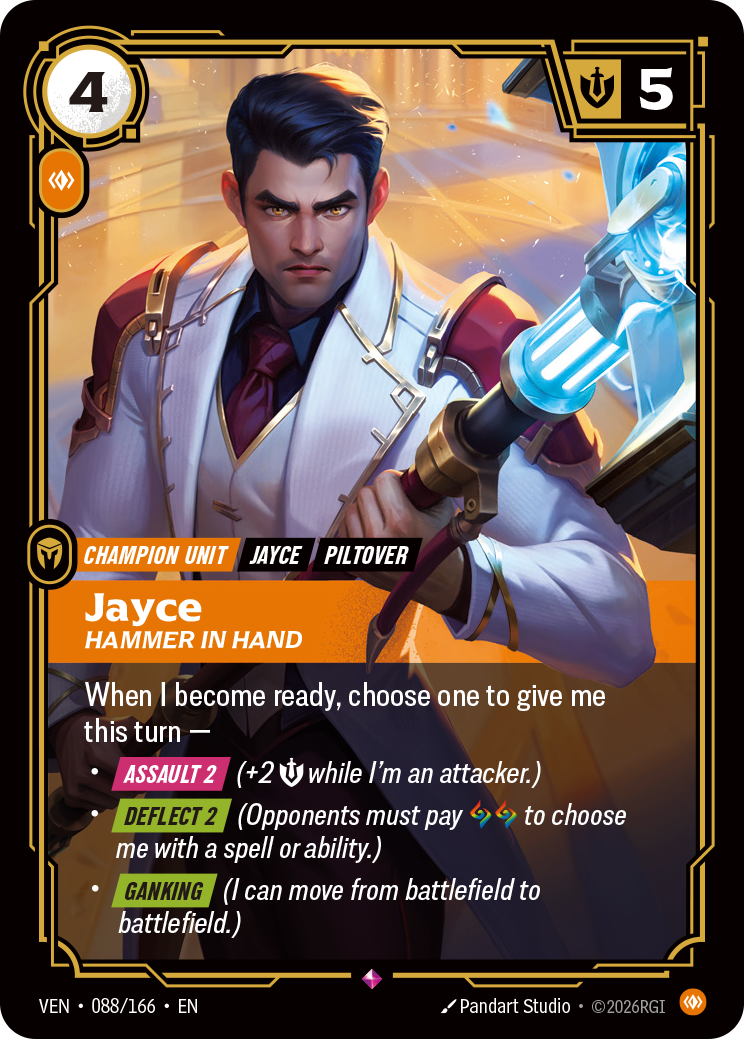 Jayce, Hammer in Hand VEN-088 - Riftbound Standard Art, English reference artwork