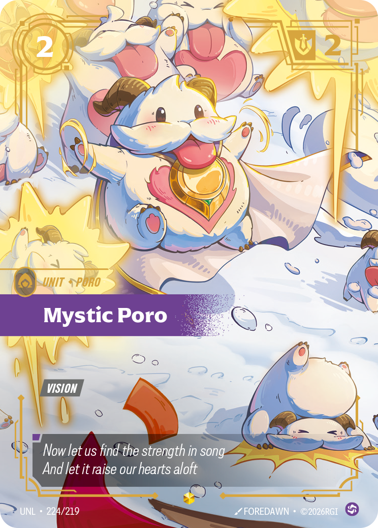 Mystic Poro (Overnumbered) UNL-224 - Riftbound Overnumbered, English reference artwork