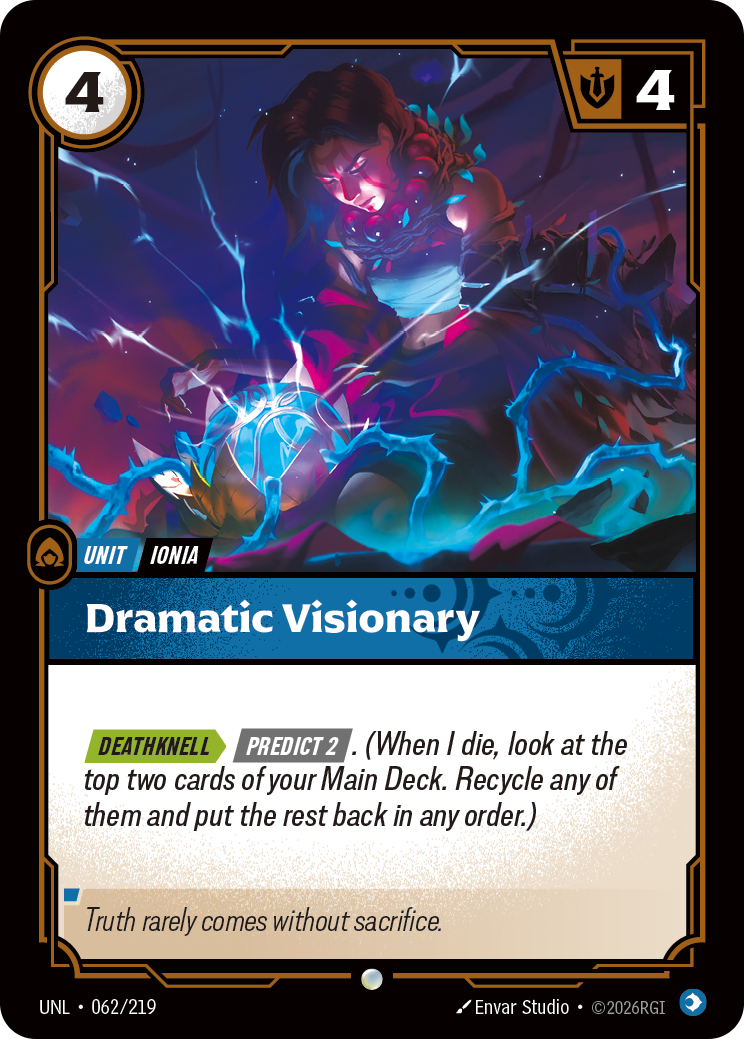 Dramatic Visionary UNL-062 - Riftbound Standard Art, English reference artwork