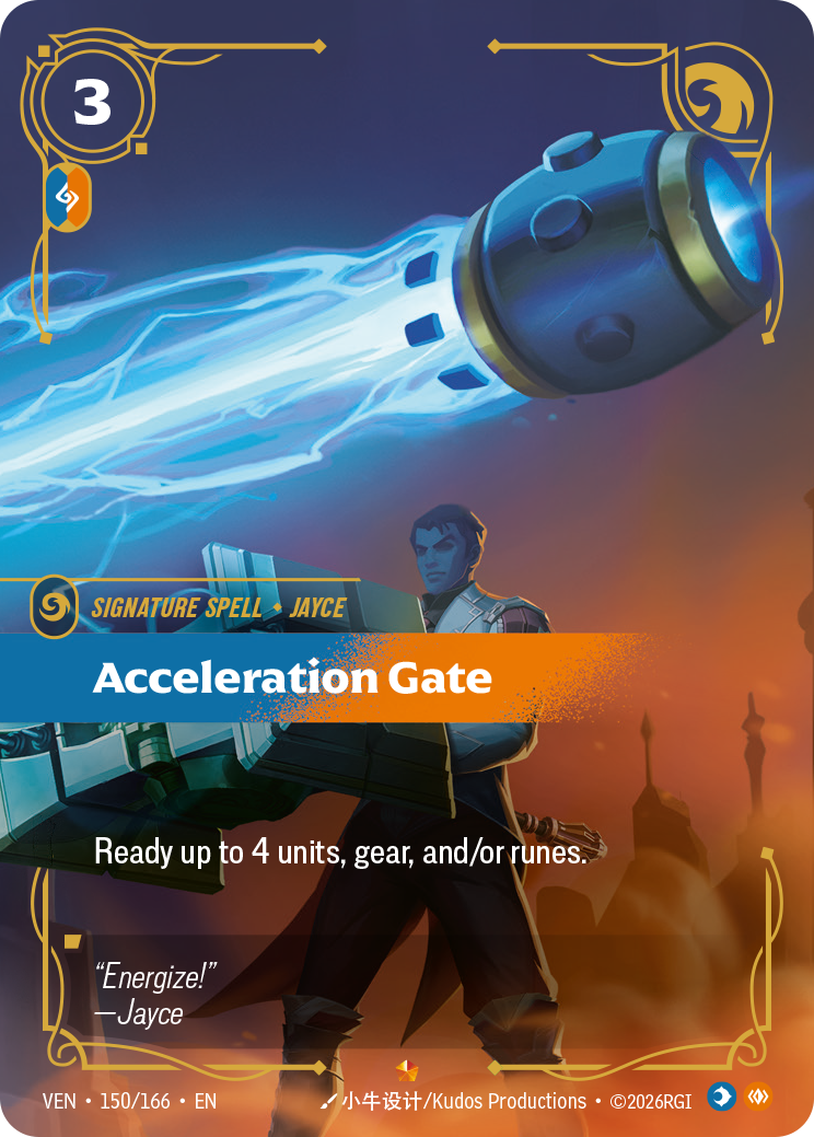 Acceleration Gate VEN-150 - Riftbound Standard Art, English reference artwork