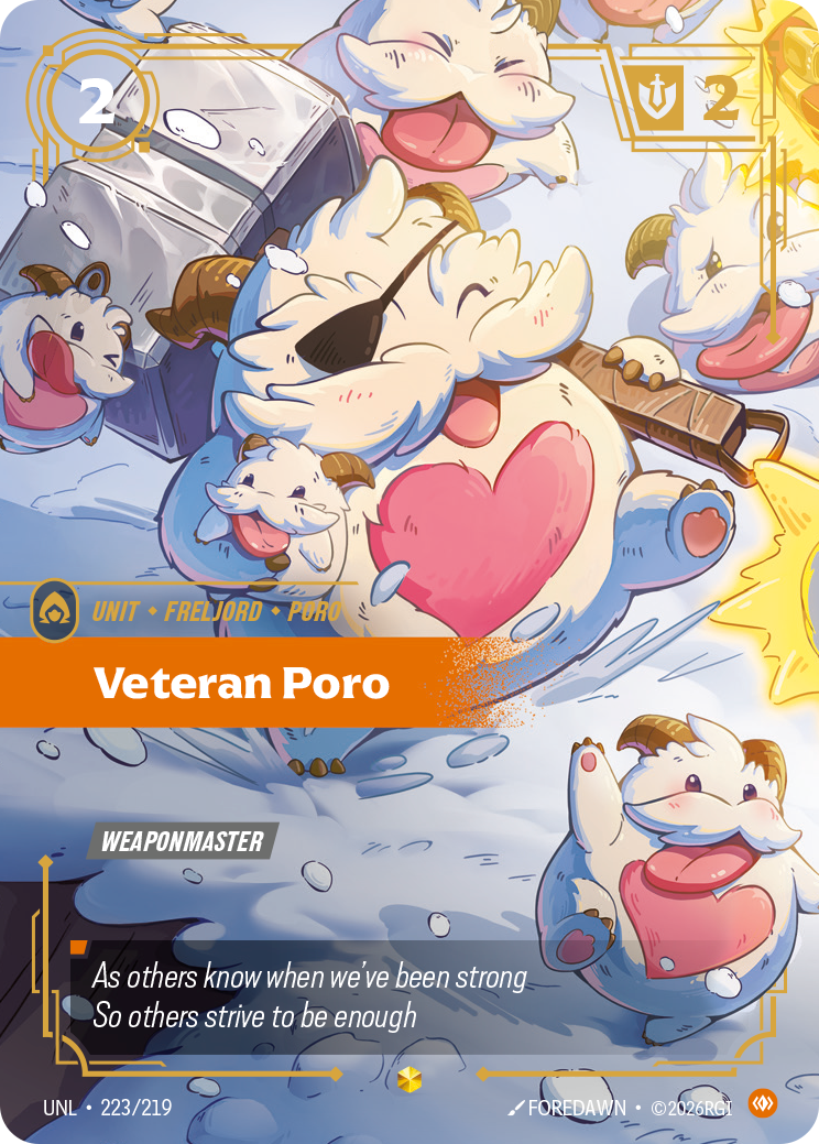Veteran Poro (Overnumbered) UNL-223 - Riftbound Overnumbered, English reference artwork