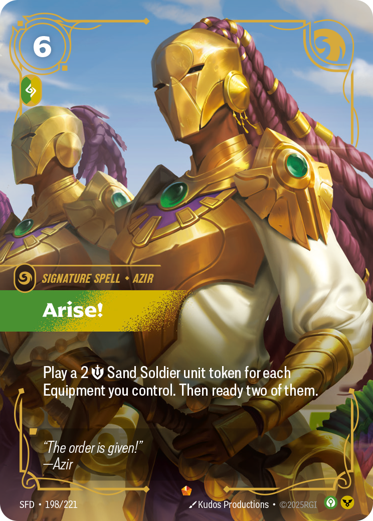 Arise! SFD-198 - Riftbound Standard Art, English reference artwork