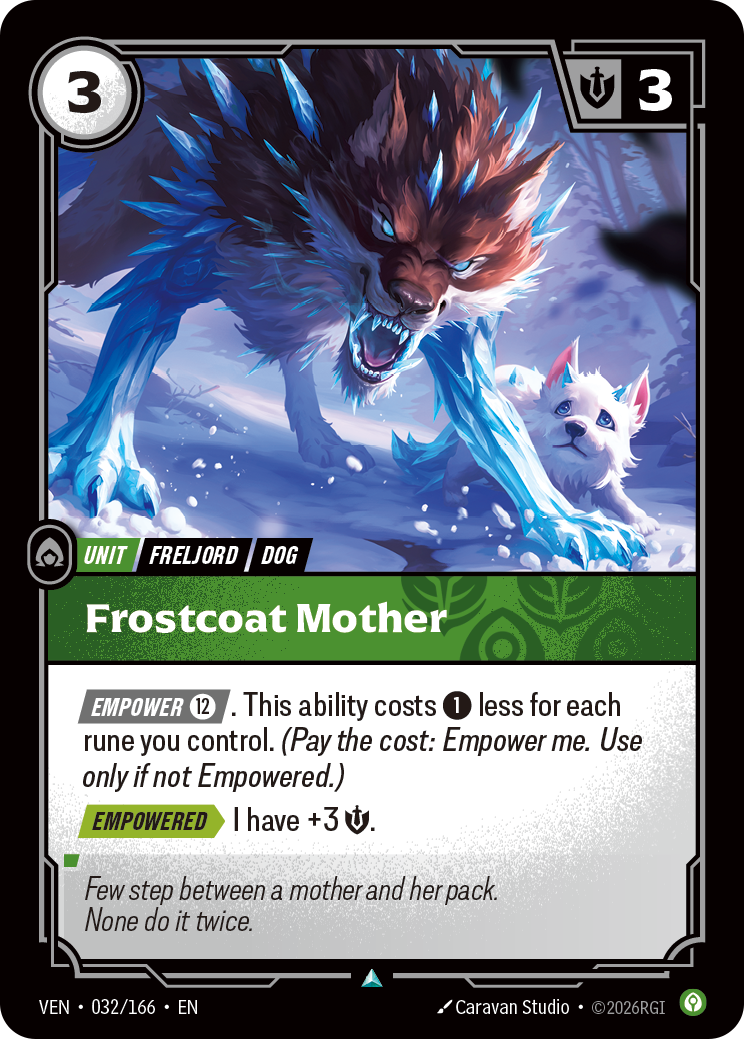 Frostcoat Mother VEN-032 - Riftbound Standard Art, English reference artwork