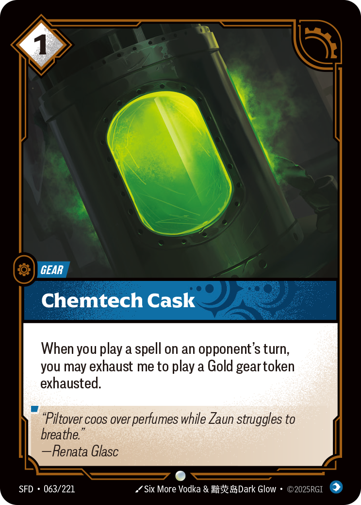 Chemtech Cask SFD-063 - Riftbound Standard Art, English reference artwork