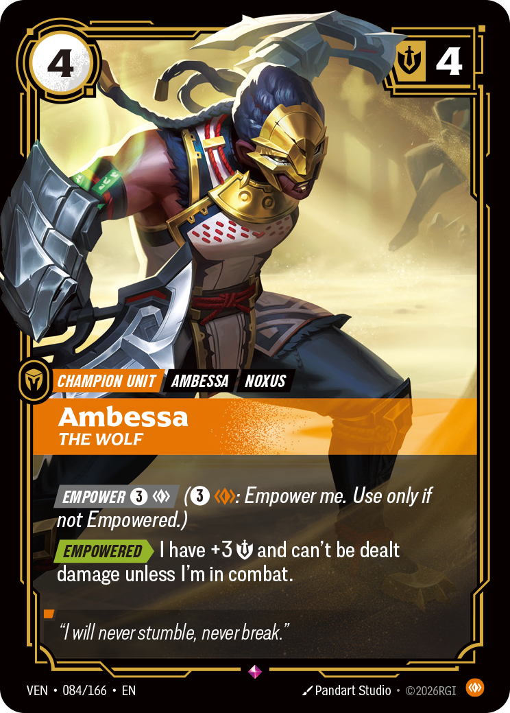 Ambessa, The Wolf VEN-084 - Riftbound Standard Art, English reference artwork