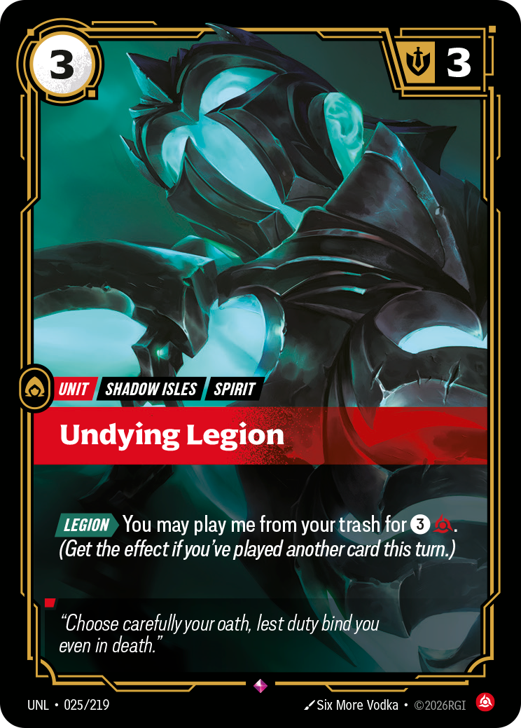 Undying Legion UNL-025 - Riftbound Standard Art, English reference artwork