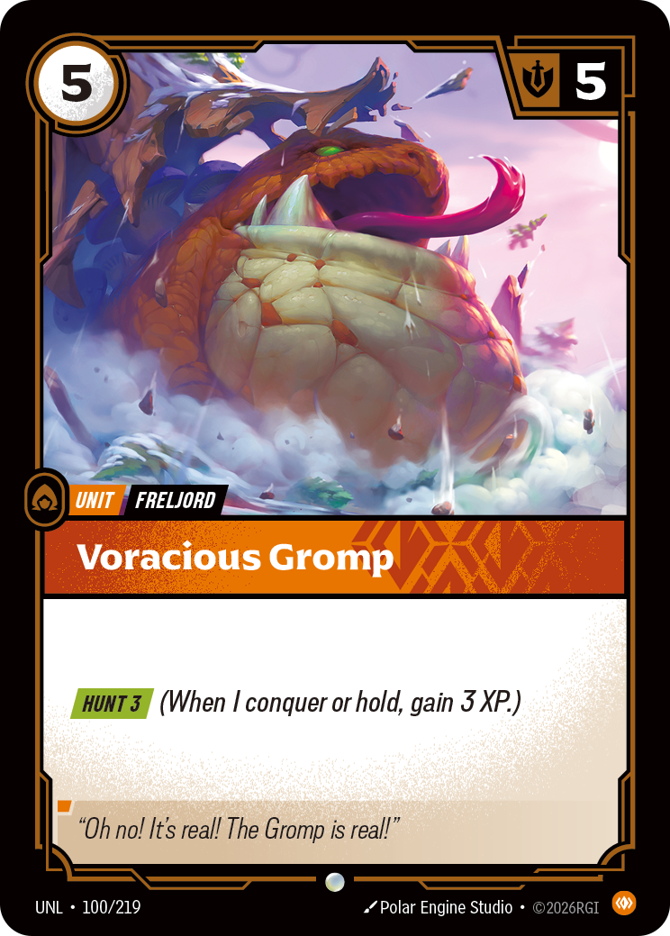 Voracious Gromp UNL-100 - Riftbound Standard Art, English reference artwork