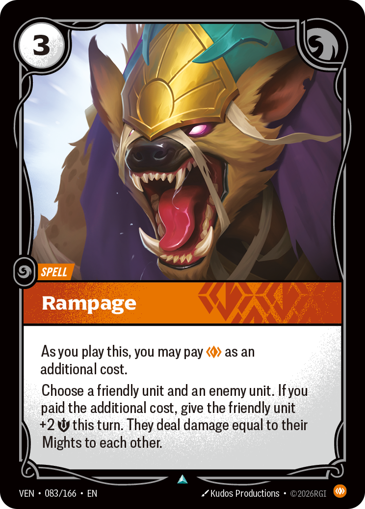 Rampage VEN-083 - Riftbound Standard Art, English reference artwork