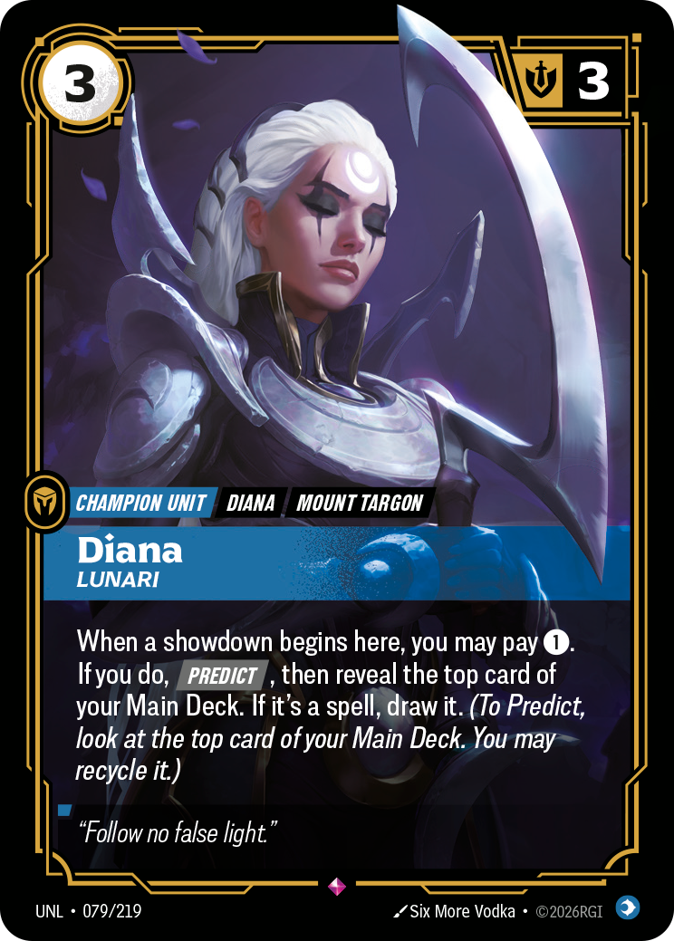 Diana, Lunari UNL-079 - Riftbound Standard Art, English reference artwork