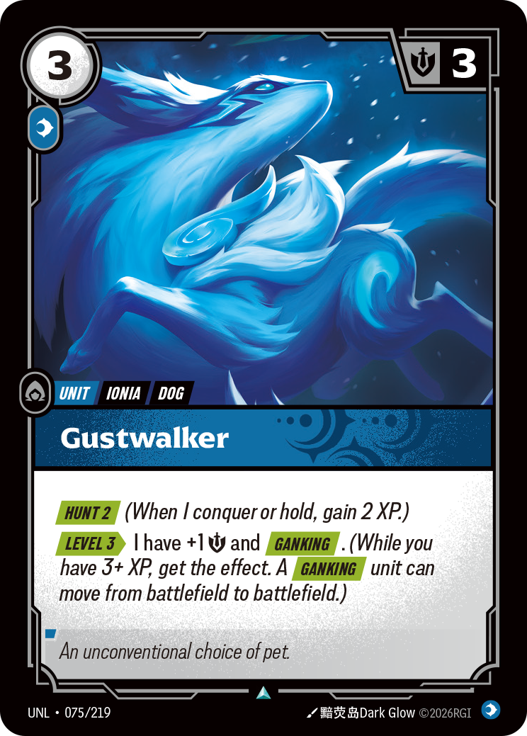 Gustwalker UNL-075 - Riftbound Standard Art, English reference artwork