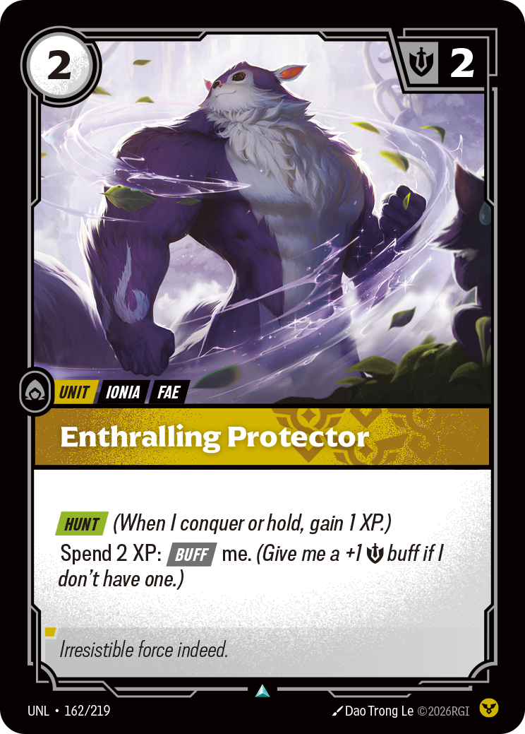 Enthralling Protector UNL-162 - Riftbound Standard Art, English reference artwork