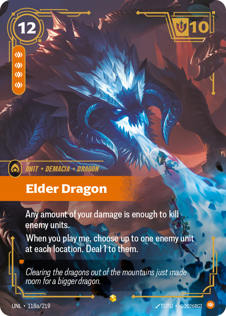 Elder Dragon (Alternate Art) UNL-118A - Riftbound Alternate Art, English reference artwork