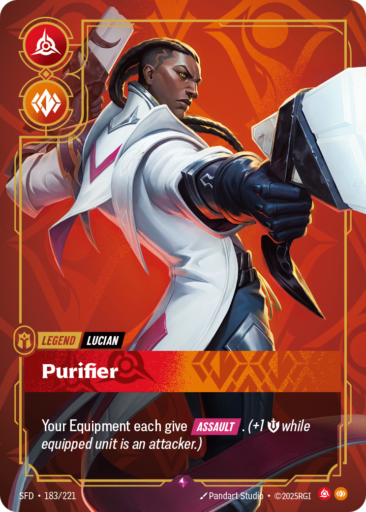 Lucian, Purifier SFD-183 - Riftbound Standard Art, English reference artwork