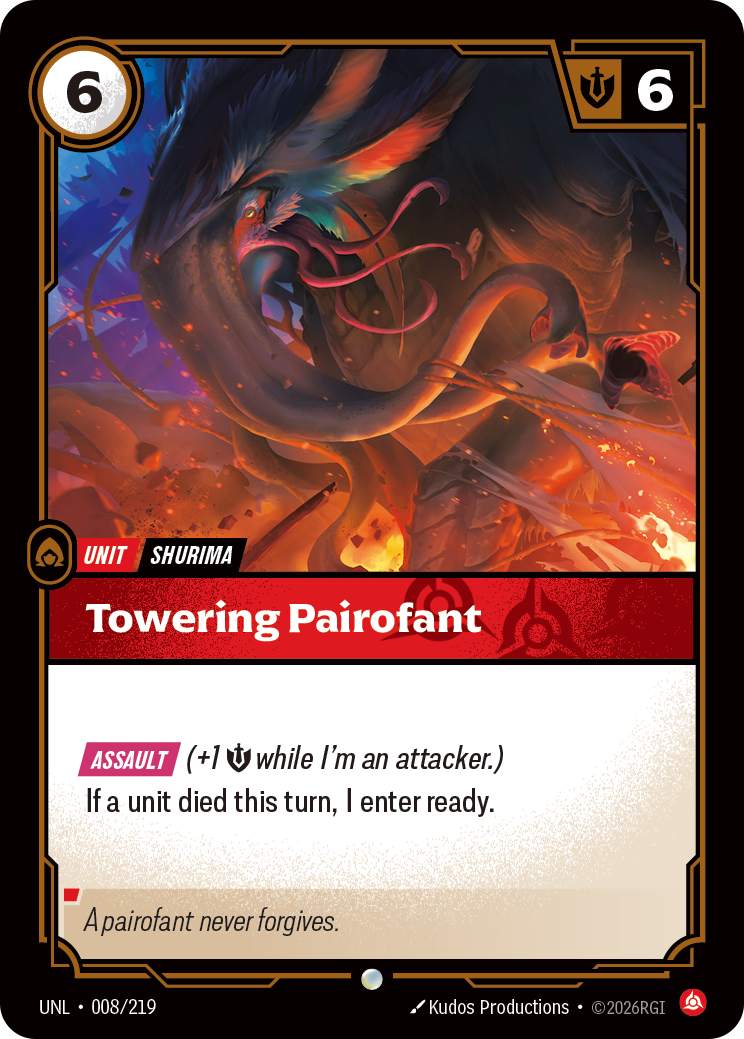 Towering Pairofant UNL-008 - Riftbound Standard Art, English reference artwork