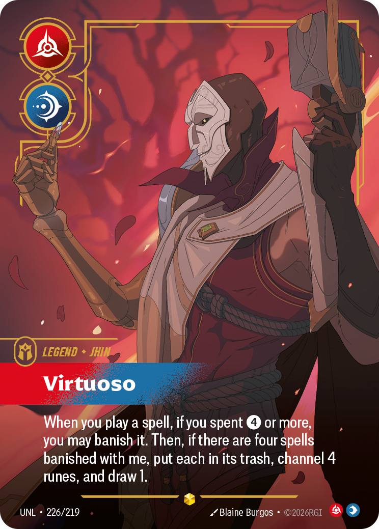 Jhin, Virtuoso (Overnumbered) UNL-226 - Riftbound Overnumbered, English reference artwork