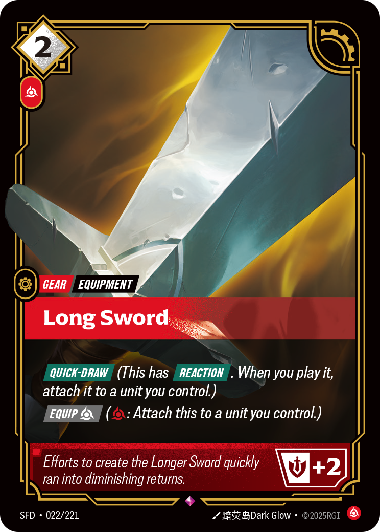 Long Sword SFD-022 - Riftbound Standard Art, English reference artwork