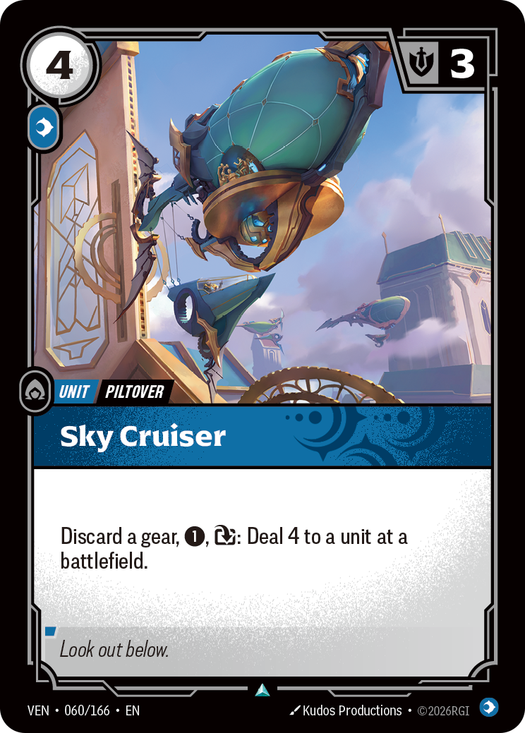 Sky Cruiser VEN-060 - Riftbound Standard Art, English reference artwork
