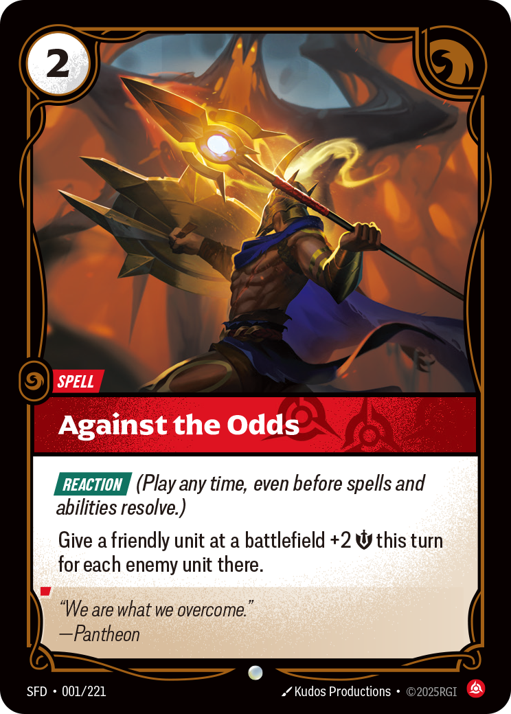 Against the Odds SFD-001 - Riftbound Standard Art, English reference artwork