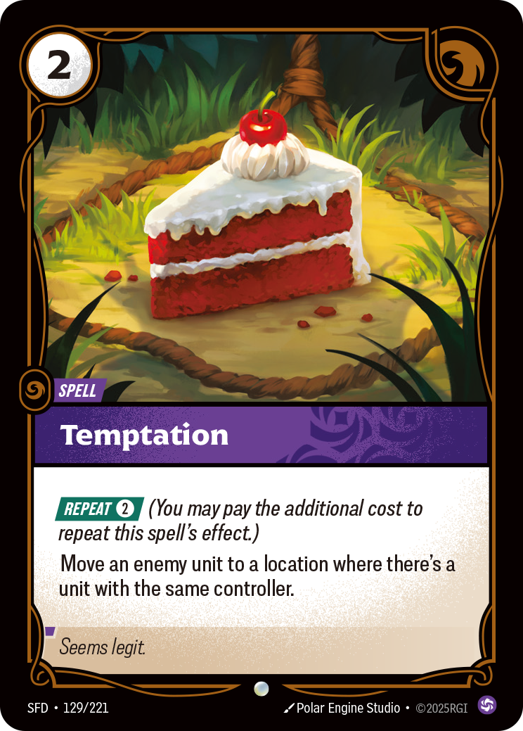 Temptation SFD-129 - Riftbound Standard Art, English reference artwork