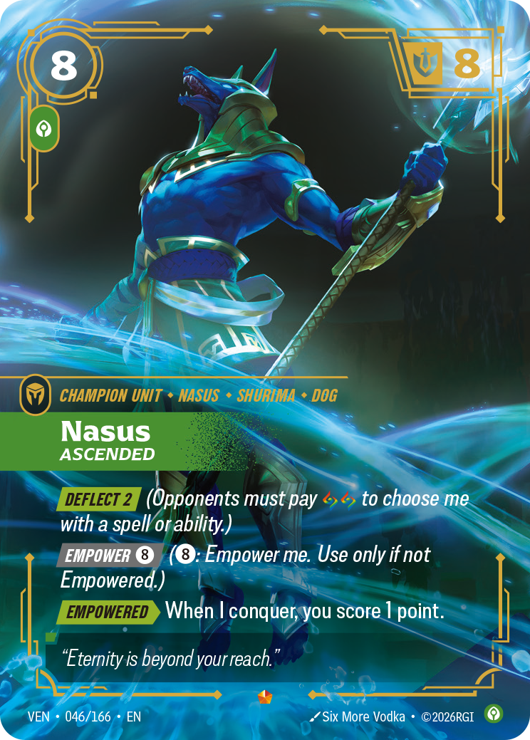 Nasus, Ascended VEN-046 - Riftbound Standard Art, English reference artwork