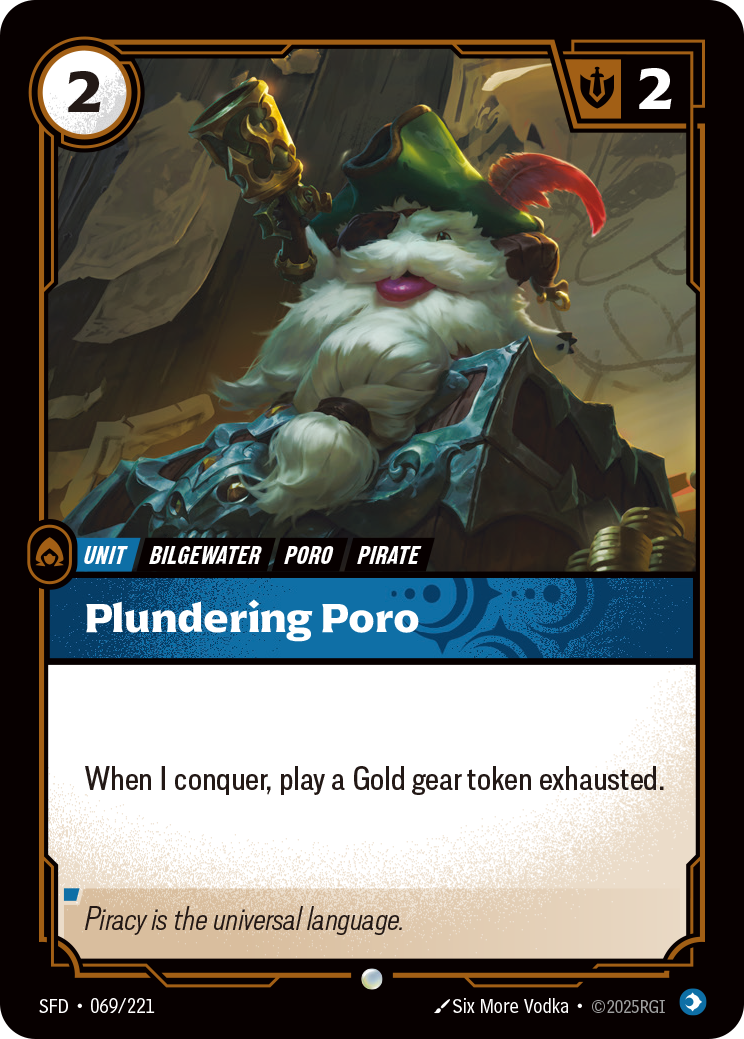 Plundering Poro SFD-069 - Riftbound Standard Art, English reference artwork